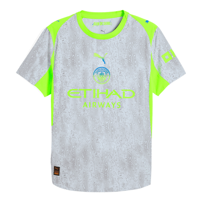 Manchester City Mens Third Away Soccer Jersey 2025/26 Gray - Player Version