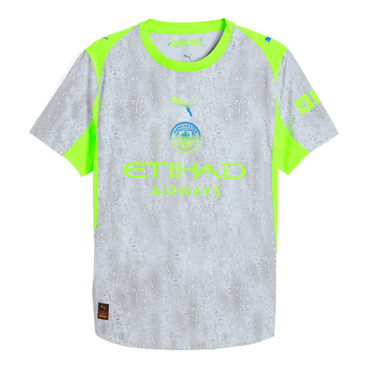 Manchester City Mens Third Away Soccer Jersey 2025/26 Gray - Player Version