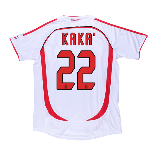 Retro KAKA' #22 AC Milan Mens Away Soccer Jersey UCL 2006/07 White