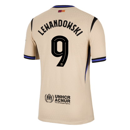 LEWANDOWSKI #9 Barcelona Mens Away Soccer Jersey UCL 2025/26 Yellow - Player Version