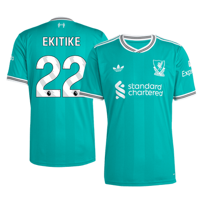 EKITIKE #22 Liverpool Mens Third Away Soccer Jersey 2025/26 Green
