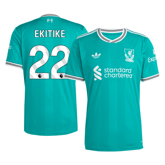 EKITIKE #22 Liverpool Mens Third Away Soccer Jersey 2025/26 Green