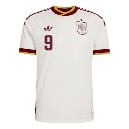GAVI #9 Spain Mens Away Soccer Jersey World Cup 2026 White - Player Version