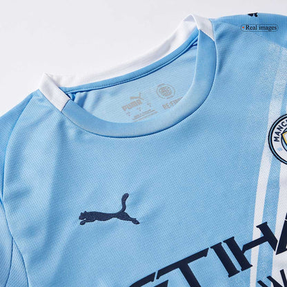 Manchester City Mens Home Long Sleeve Soccer Jersey 2025/26 Blue