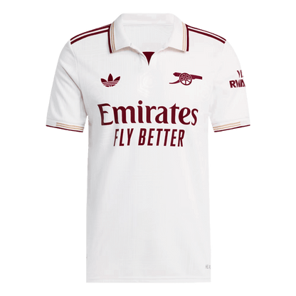 Arsenal Mens Third Away Soccer Jersey 2025/26 White - Player Version