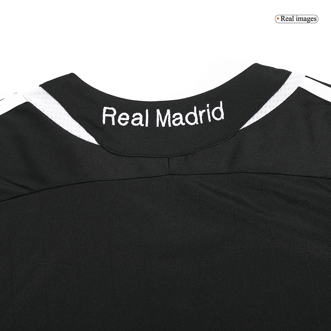 Retro RAUL #7 Real Madrid Mens Away Soccer Jersey 2006/07 Black