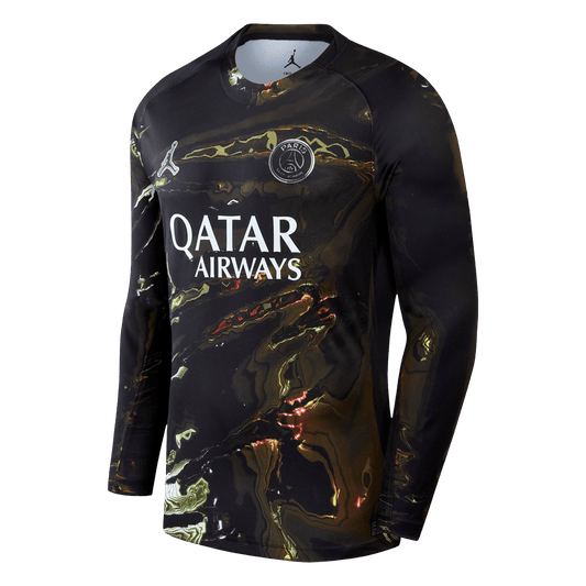 PSG Mens Long Sleeve Soccer Jersey 2025/26 Black