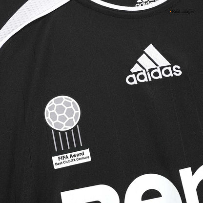 Retro RAUL #7 Real Madrid Mens Away Soccer Jersey 2006/07 Black