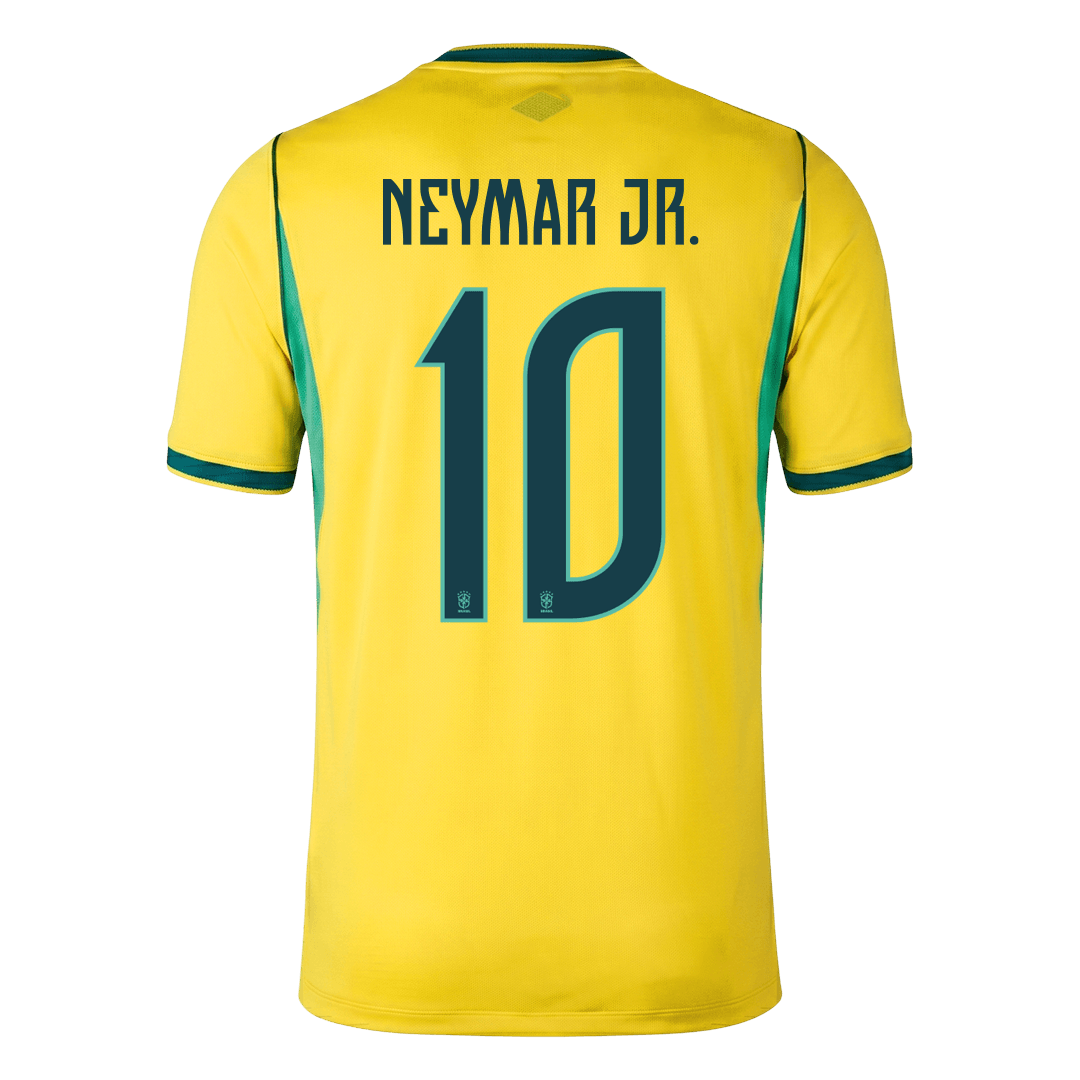 NEYMAR JR. #10 Brazil Mens Home Soccer Jersey World Cup 2026 Yellow