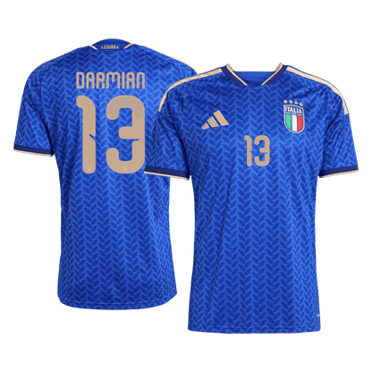 DARMIAN #13 Italy Mens Home Soccer Jersey World Cup 2026 Blue [PREMIUM]