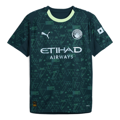 Manchester City Mens Fourth Away Soccer Jersey 2025/26 Green