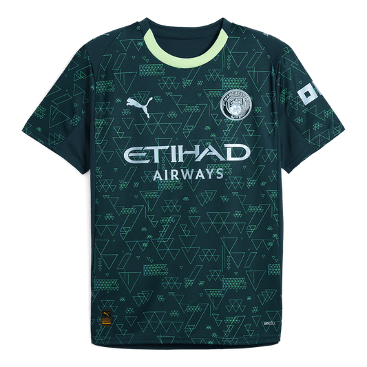 Manchester City Mens Fourth Away Soccer Jersey 2025/26 Green