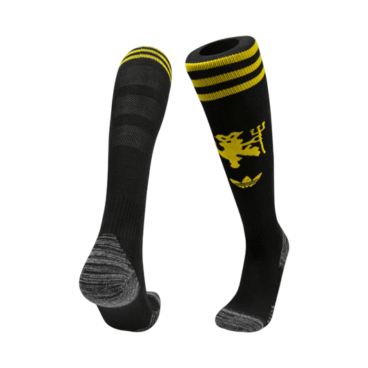 Manchester United Mens Third Away Soccer Socks 2025/26 Black [PREMIUM]
