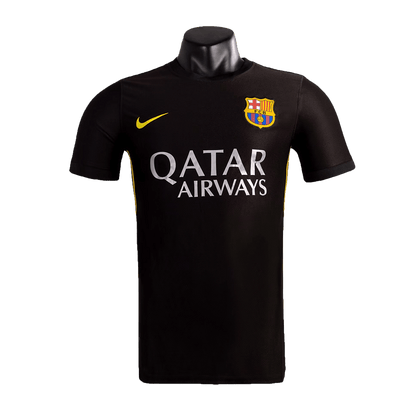Retro Barcelona Mens Third Away Soccer Jersey 2013/14 Black