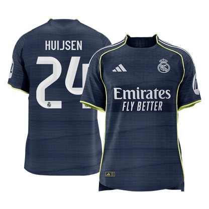HUIJSEN #24 Real Madrid Mens Away Soccer Jersey 2025/26 Navy - Player Version [PREMIUM]