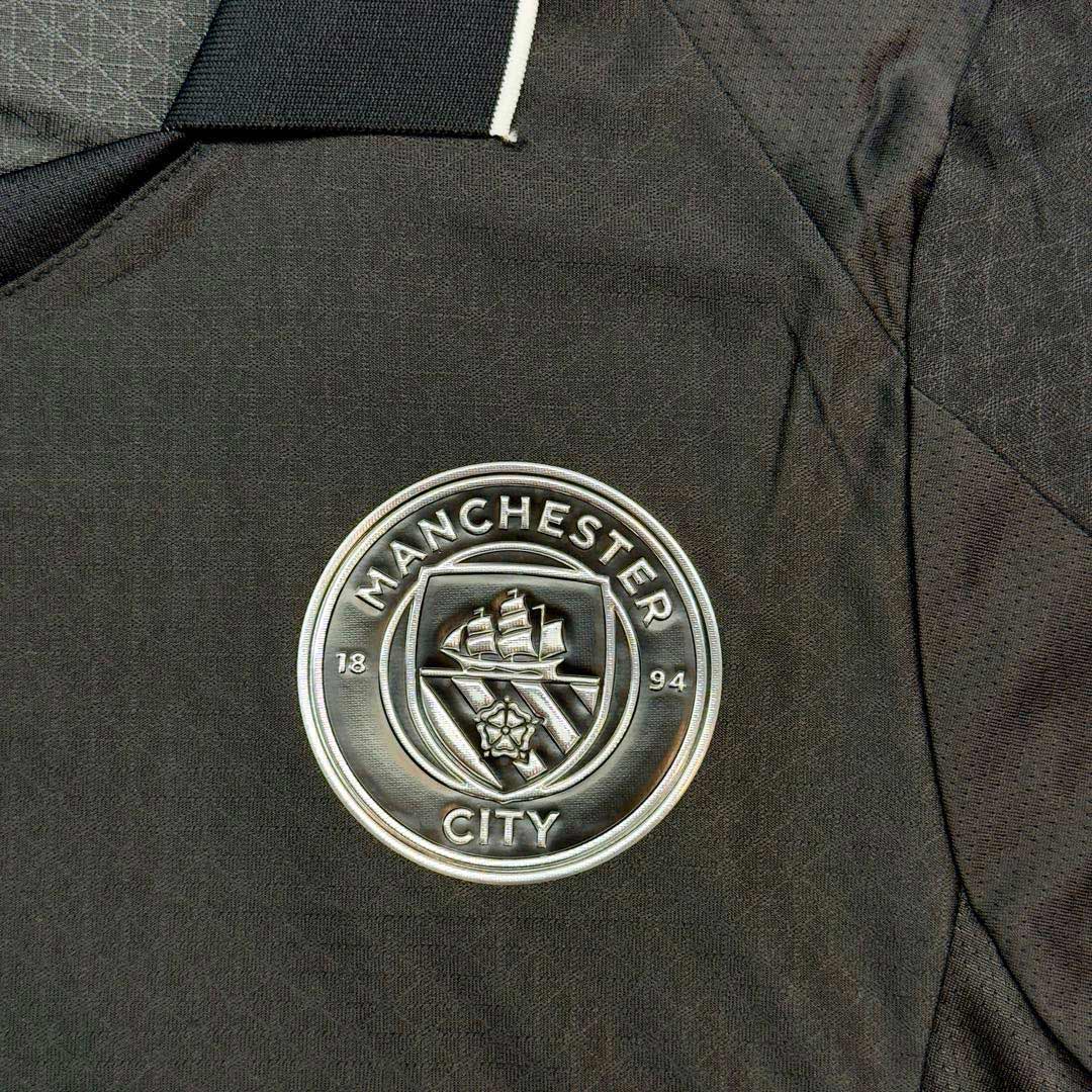 Manchester City Mens Away Soccer Jersey 2025/26 Black - Player Version