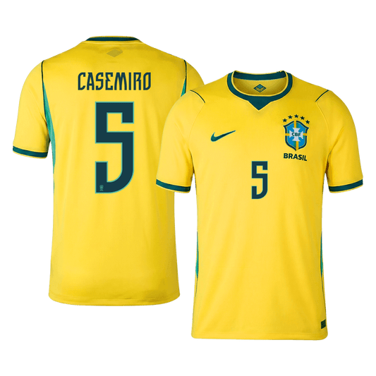 CASEMIRO #5 Brazil Mens Home Soccer Jersey World Cup 2026 Yellow [PREMIUM]