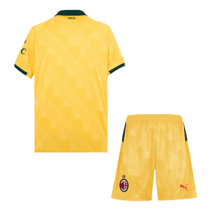 AC Milan Mens Third Away Soccer Kit 2025/26 Yellow