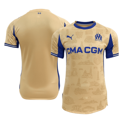 Marseille Mens Fourth Away Soccer Jersey 2025/26 Yellow - Player Version
