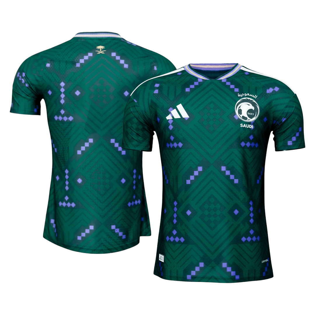 Saudi Arabia Mens Home Soccer Jersey World Cup 2026 Green - Player Version