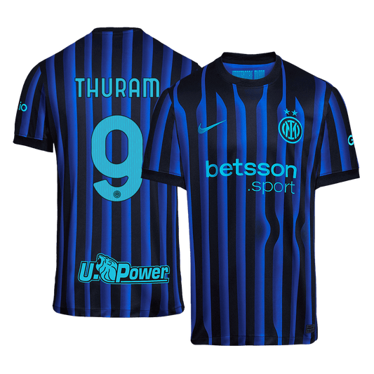 THURAM #9 Inter Milan Mens Home Soccer Jersey 2025/26 Blue&Black
