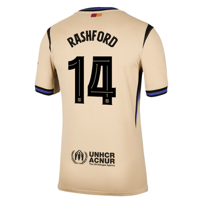 RASHFORD #14 Barcelona Mens Away Soccer Jersey UCL 2025/26 Yellow