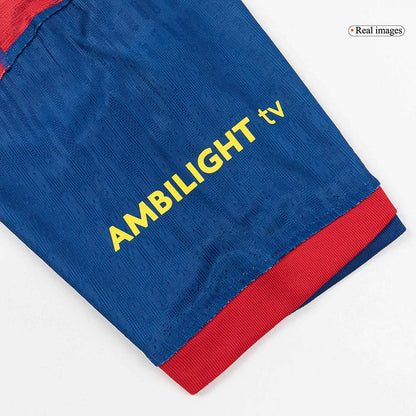Barcelona Mens Fourth Away Soccer Jersey 2025/26 Red&Blue - Player Version