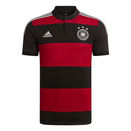 Retro Germany Mens Away Soccer Jersey 2014 Black&Red