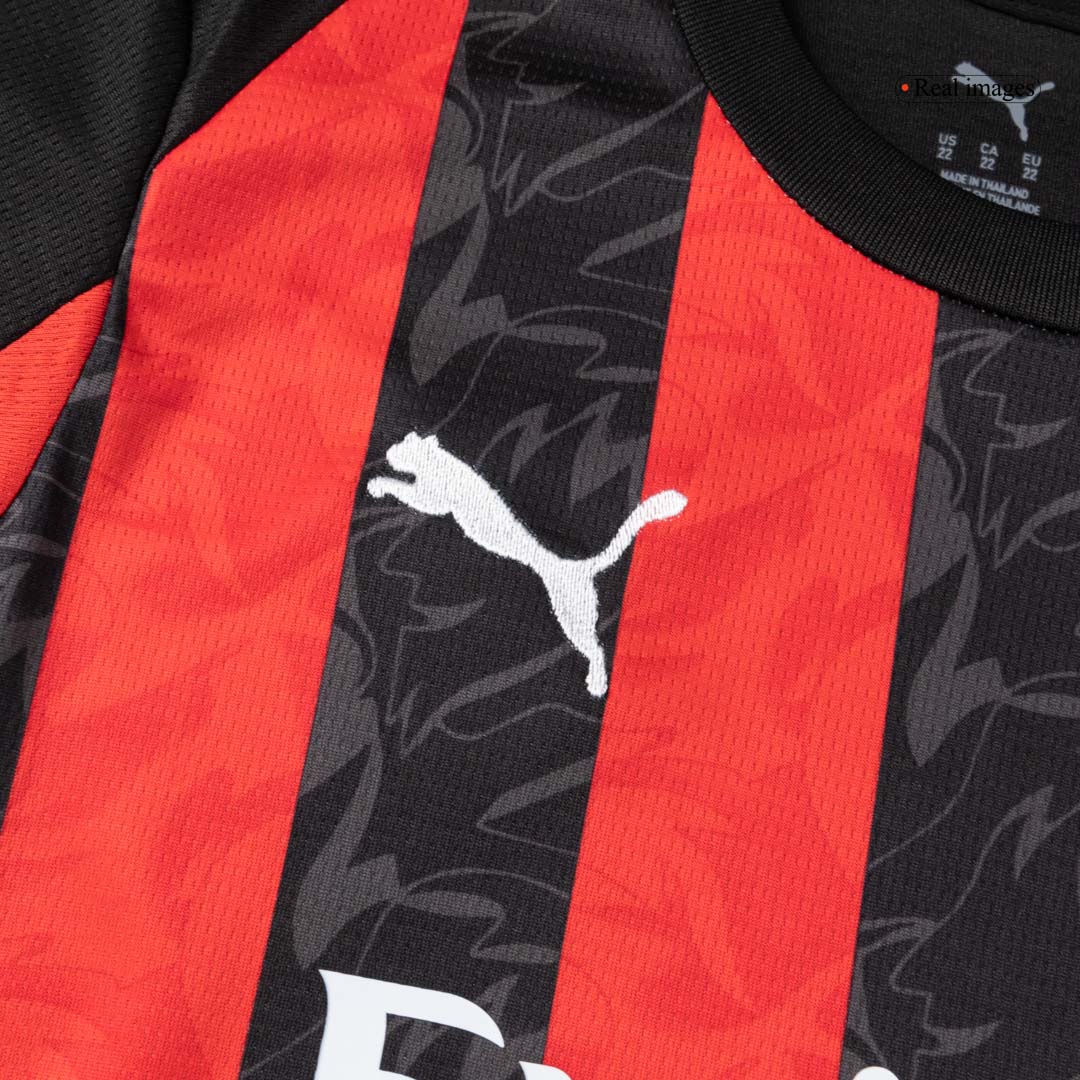AC Milan Kids Home Soccer Full Set 2025/26 Red&Black