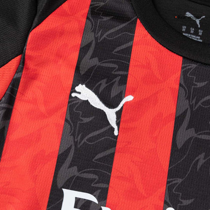 AC Milan Kids Home Soccer Full Set 2025/26 Red&Black