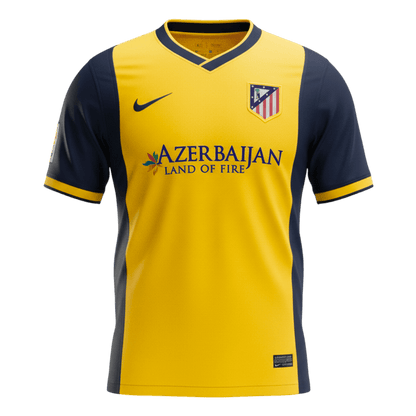 Retro Atletico Madrid Mens Away Soccer Jersey 2013/14 Yellow