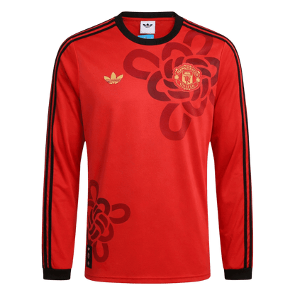 Manchester United Mens Long Sleeve Soccer Jersey 2025/26 Red