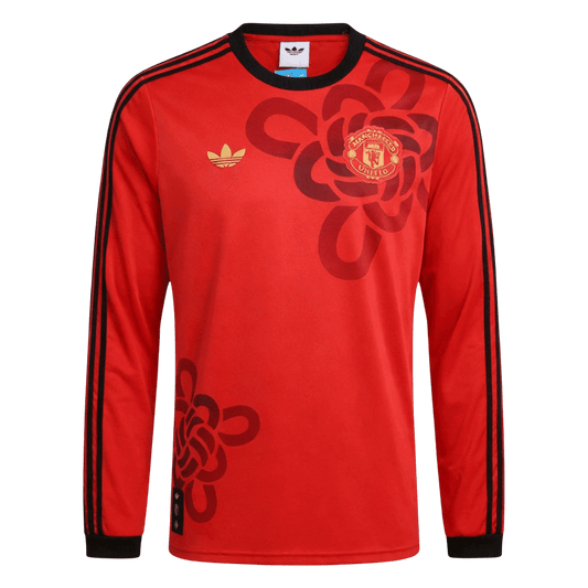 Manchester United Mens Long Sleeve Soccer Jersey 2025/26 Red
