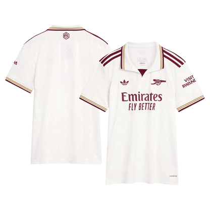 Arsenal Womens Third Away Soccer Jersey 2025/26 White