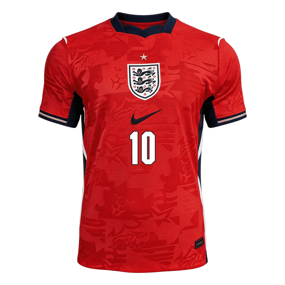 BELLINGHAM #10 England Mens Away Soccer Jersey World Cup 2026 Red