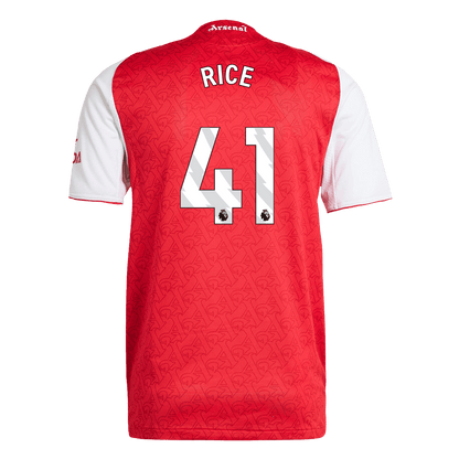 RICE #41 Arsenal Mens Home Soccer Jersey 2025/26 Red - Player Version
