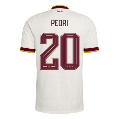 PEDRI #20 Spain Mens Away Soccer Jersey World Cup 2026 White - Player Version