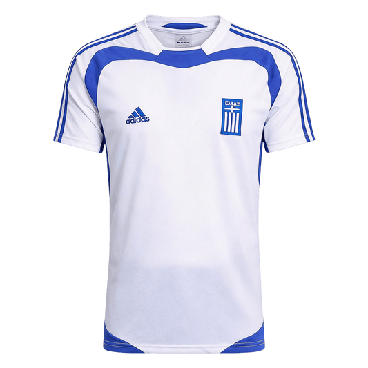 Retro Greece Mens Away Soccer Jersey 2004 White