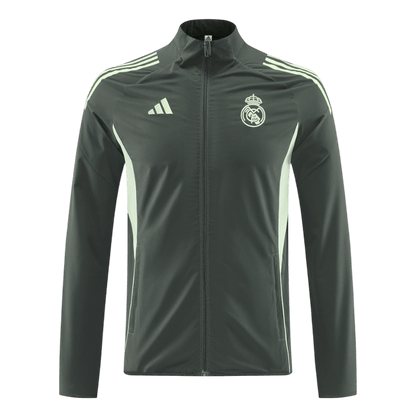 Real Madrid Mens Windbreaker Jacket 2025/26 Green