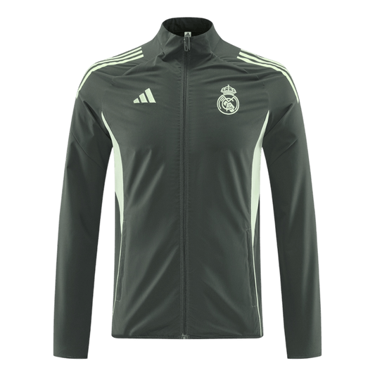Real Madrid Mens Windbreaker Jacket 2025/26 Green