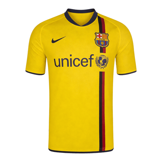 Retro Barcelona Mens Away Soccer Jersey 2008/10 Yellow