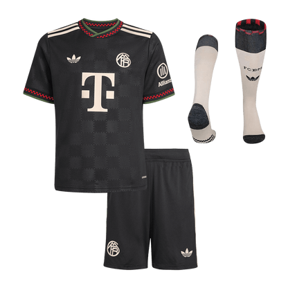 Bayern Munich Kids Third Away Soccer Full Set 2025/26 Black
