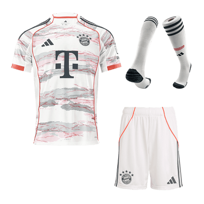 Bayern Munich Mens Away Soccer Full Set 2025/26 White