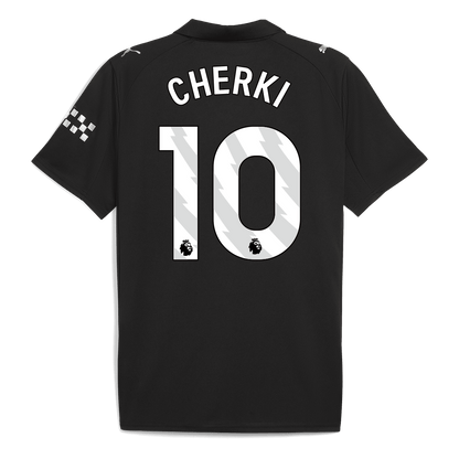 CHERKI #10 Manchester City Mens Away Soccer Jersey 2025/26 Black