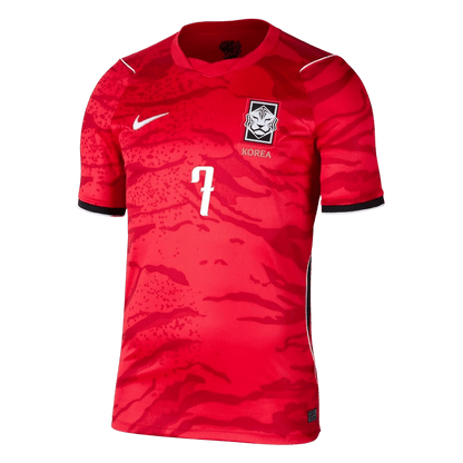 HEUNGMIN #7 South Korea Mens Home Soccer Jersey World Cup 2026 Red