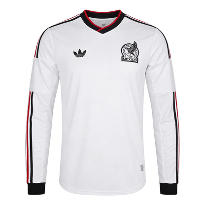 Mexico Mens Away Long Sleeve Soccer Jersey World Cup 2026 White