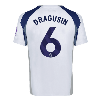 DRAGUSIN #6 Tottenham Hotspur Mens Home Soccer Jersey 2025/26 White