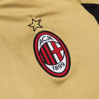 Retro AC Milan Mens Third Away Soccer Jersey 2013/14 Yellow