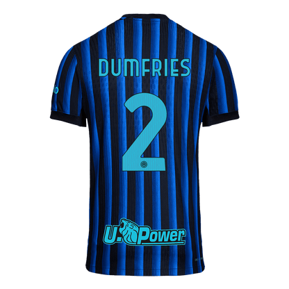 DUMFRIES #2 Inter Milan Mens Home Soccer Jersey 2025/26 Blue&Black - Player Version