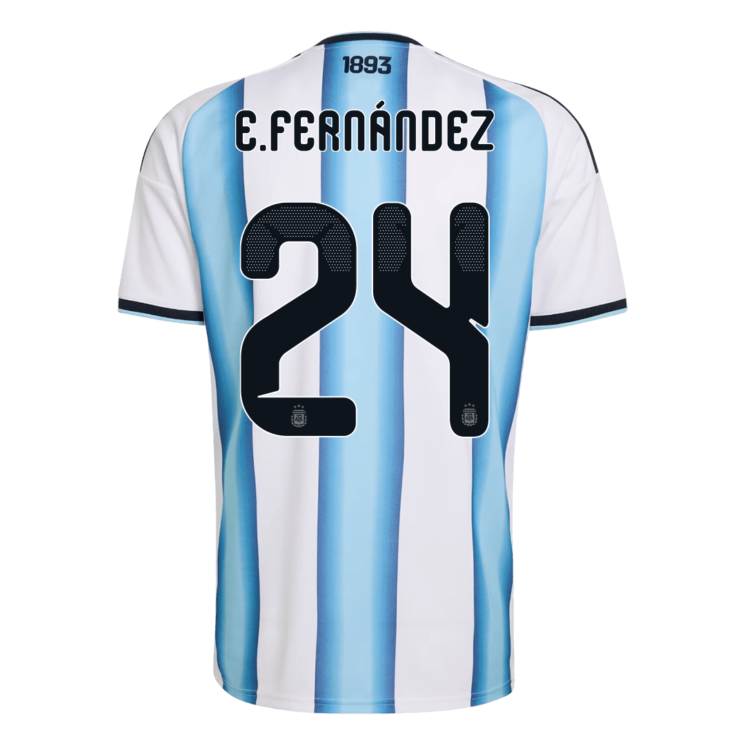 E. FERNÁNDEZ #24 Argentina Mens Home Soccer Jersey World Cup 2026 Blue&White [PREMIUM]